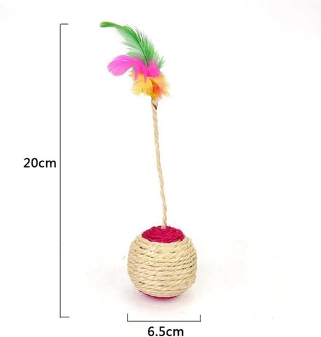 CAT TOY CAT SISAL SCRATCHING BALL