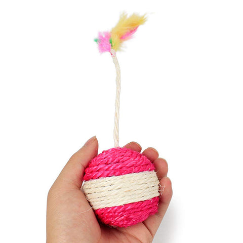 CAT TOY CAT SISAL SCRATCHING BALL