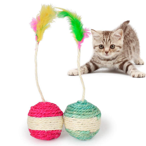 CAT TOY CAT SISAL SCRATCHING BALL