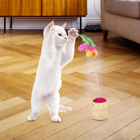 CAT TOY CAT SISAL SCRATCHING BALL